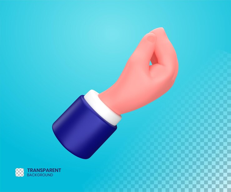 PSD empresario italiano mano gesto 3d ilustración