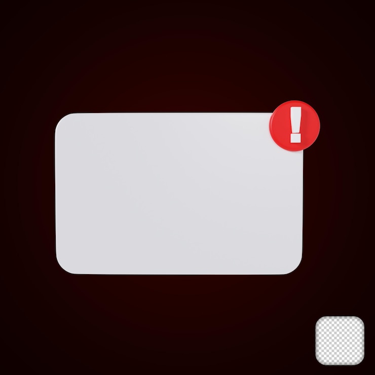 PSD empty reminder popup notification bell icon con illustrazione di darts 3d