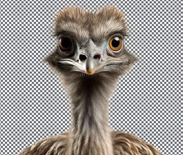 PSD emu cru la viande d'emu isolée sur un fond transparent