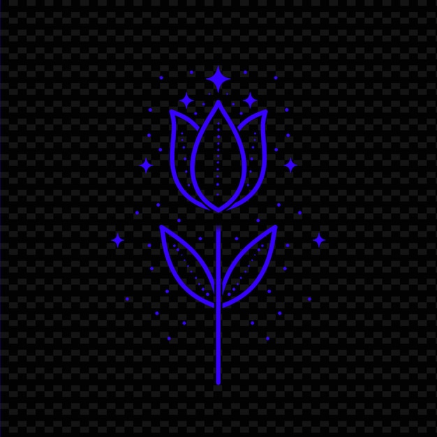 El encantador logotipo del emblema del tulipán con frost ki diseño vectorial creativo de la colección de la naturaleza