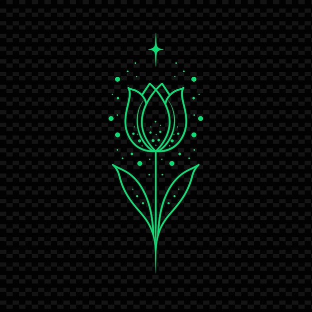 PSD el encantador logotipo del emblema del tulipán con frost ki diseño vectorial creativo de la colección de la naturaleza