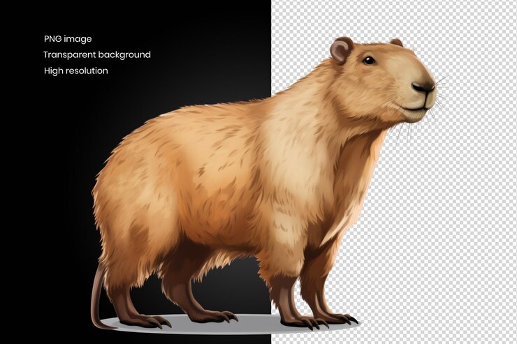 PSD el encantador retrato de capybara