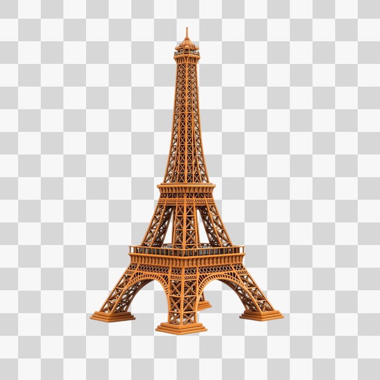 PSD la encantadora torre eiffel en miniatura es un recuerdo o una pieza decorativa perfecta