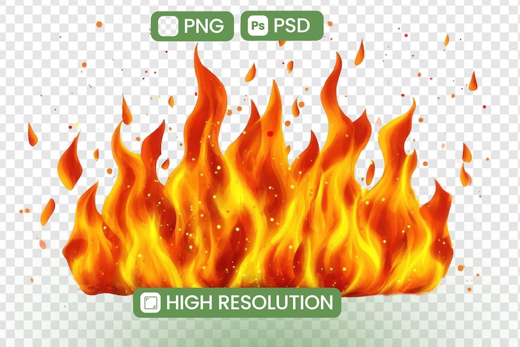 PSD enciende tus diseños de alta resolución png psd llamas gráficos ardientes para visuales vívidos abrazando el poder del fuego recurso de arte digital para proyectos creativos