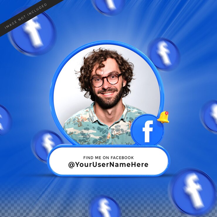 PSD encontre-me nas redes sociais do facebook, terço inferior do design 3d, renderização do ícone do banner