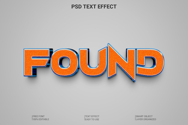 Encontrou efeito de texto 3D editável