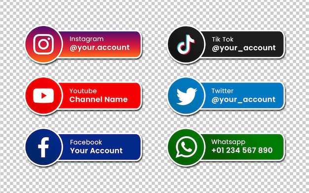 Encuéntrenos diseño de conjunto de tercio inferior de redes sociales