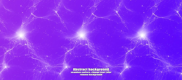 endless seamless lightning and star abstraction with isolated texture colorful background