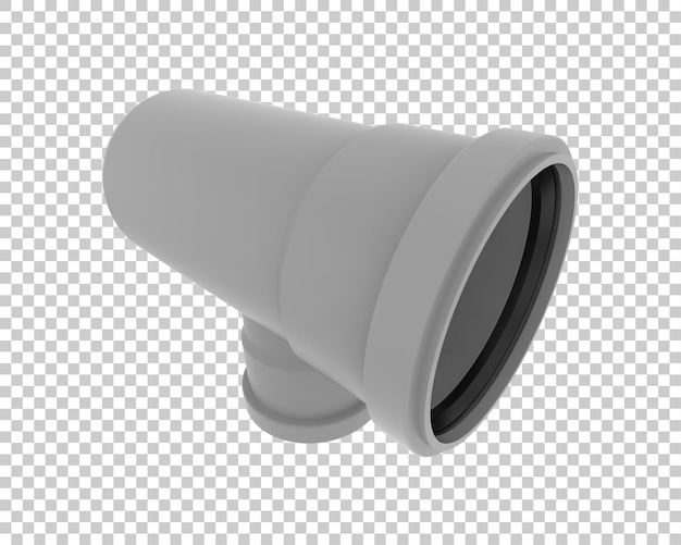 Endrohr isoliert auf transparentem Hintergrund 3D-Rendering-Illustration