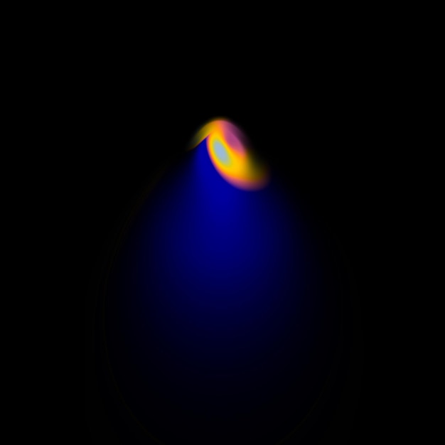 Energia luminosa astratta nello spazio oscuro