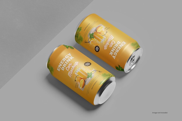 Energy drink can mockup