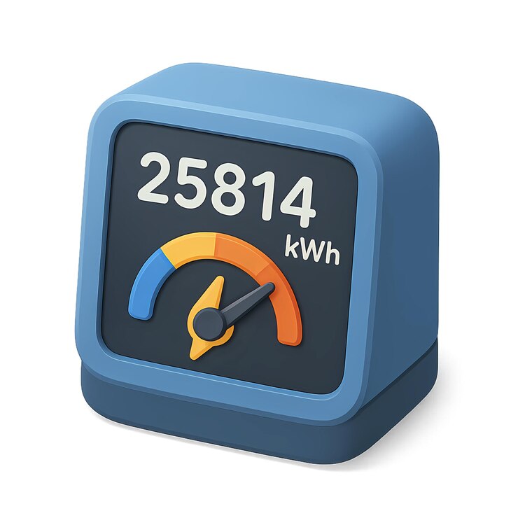 PSD energy meter displaying electricity usage