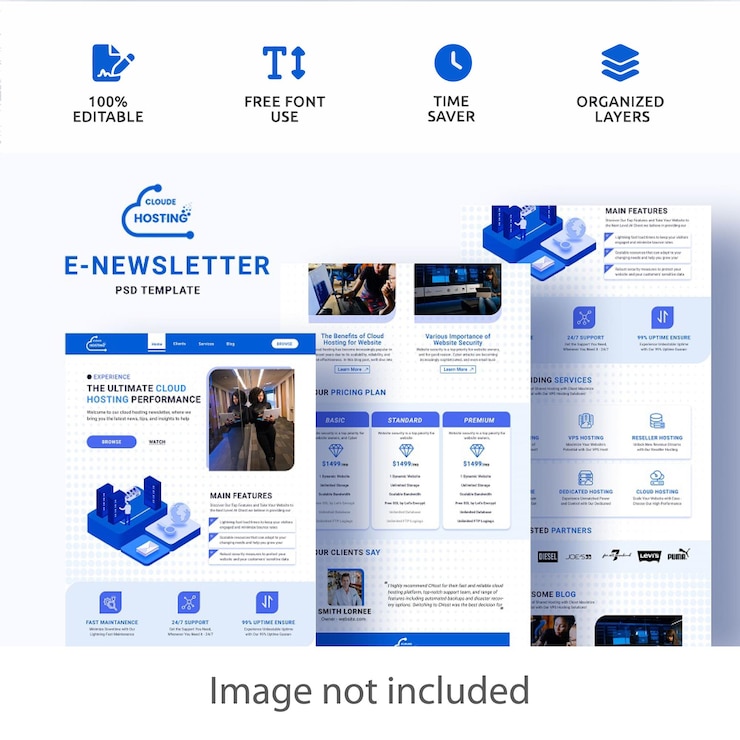 PSD enewsletter ui modello di posta elettronica psd