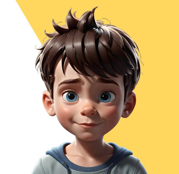 PSD un enfant adorable en 3d