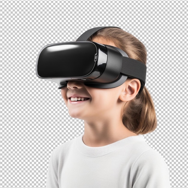 Enfant Heureux Avec Du Verre Vr