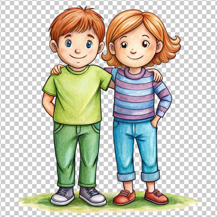 PSD des enfants mignons.