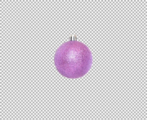 Enfeite de natal roxo com lantejoulas isoladas