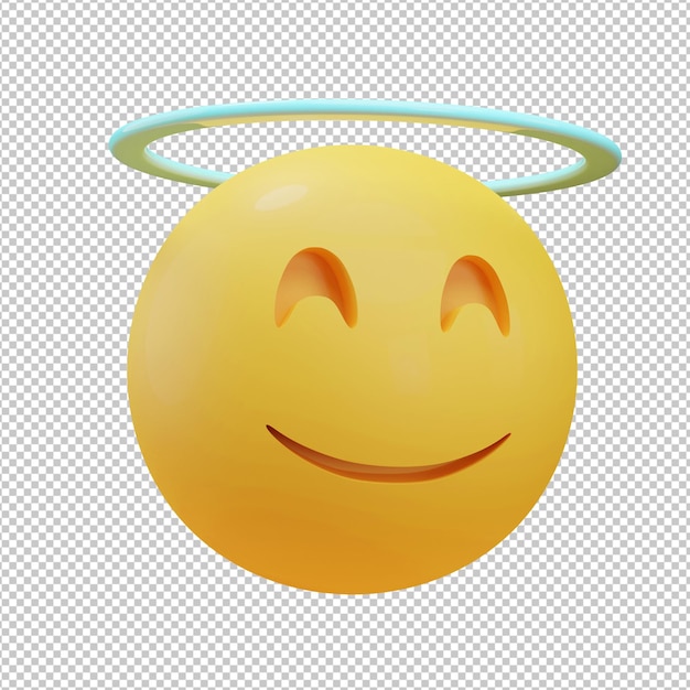 Engel Emoji 3D-Darstellung