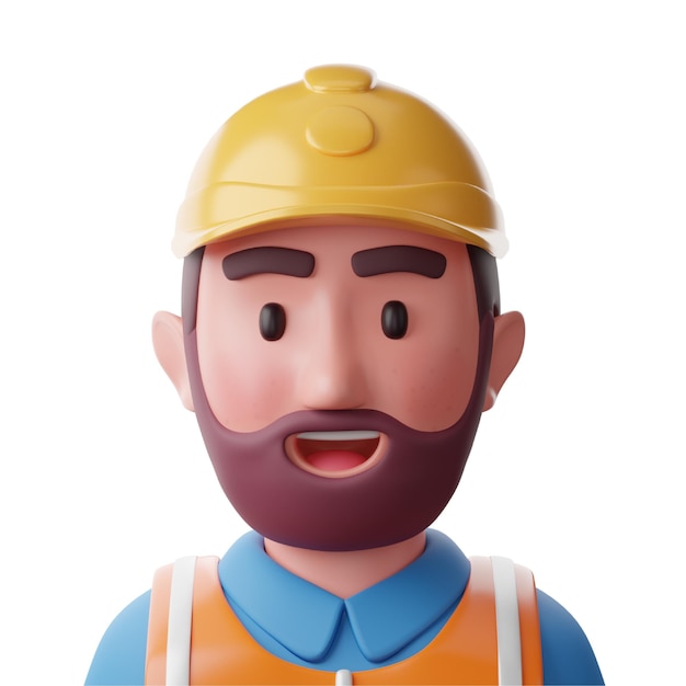Engenheiro homem ícone 3D para pessoas de avatar