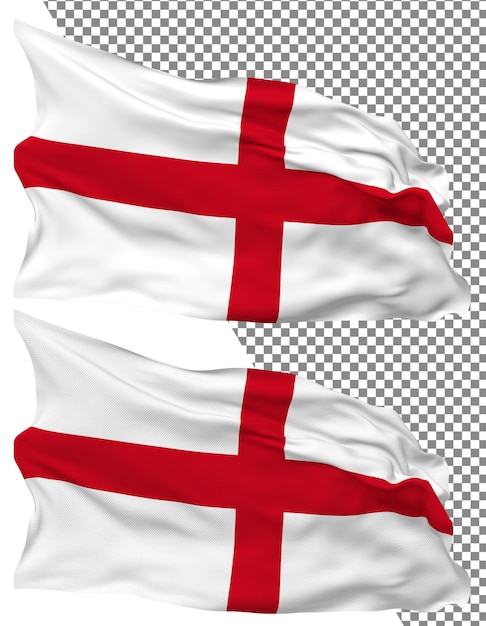 England-Flaggenwelle isolierte einfache Bump-Textur transparenter Hintergrund 3D-Rendering