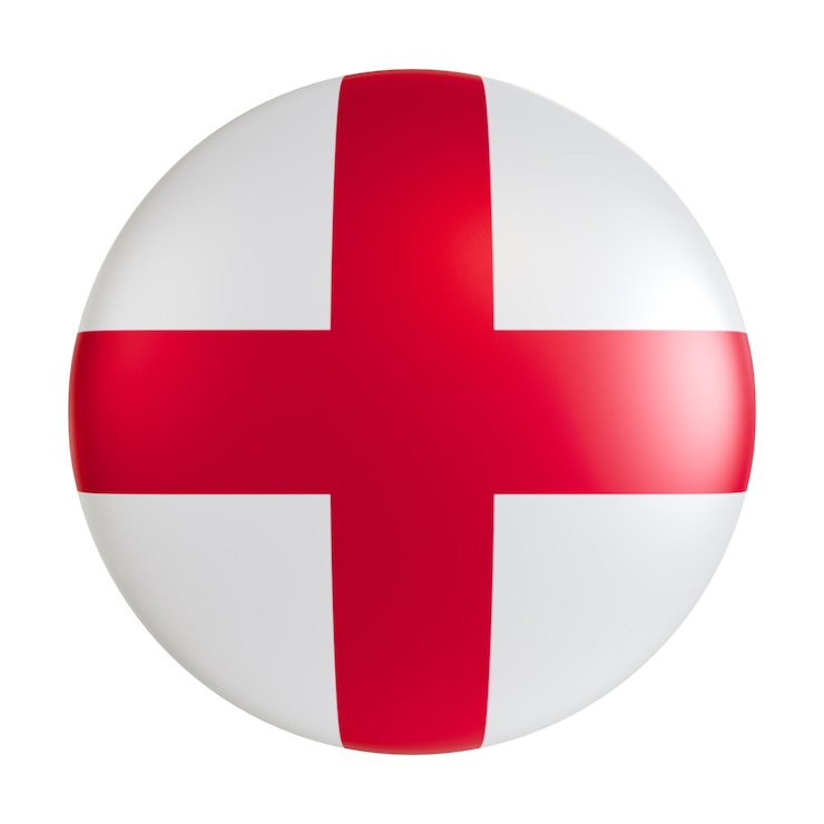PSD englische flagge 3d-kreis-symbol