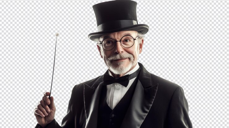 PSD el enigmático mago anciano en trajes tradicionales una imagen perfecta para proyectos e ilustraciones creativas