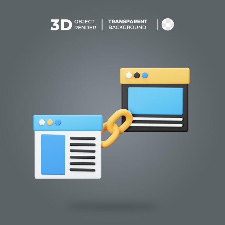 PSD enlace 3d fuera de la página
