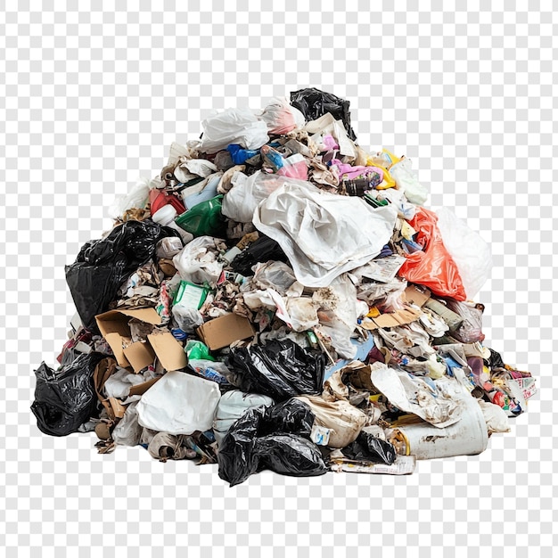 Una enorme pila de basura Una representación visual de los residuos y los problemas ambientales