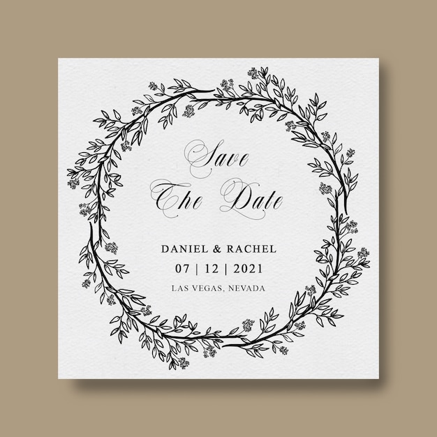 Enregistrez le modèle de date avec le cadre de croquis de feuille de feuille