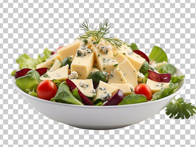 PSD ensalada adornada con queso