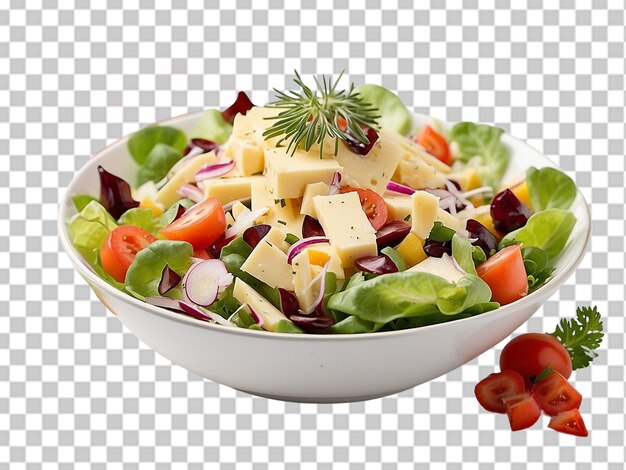 PSD ensalada adornada con queso