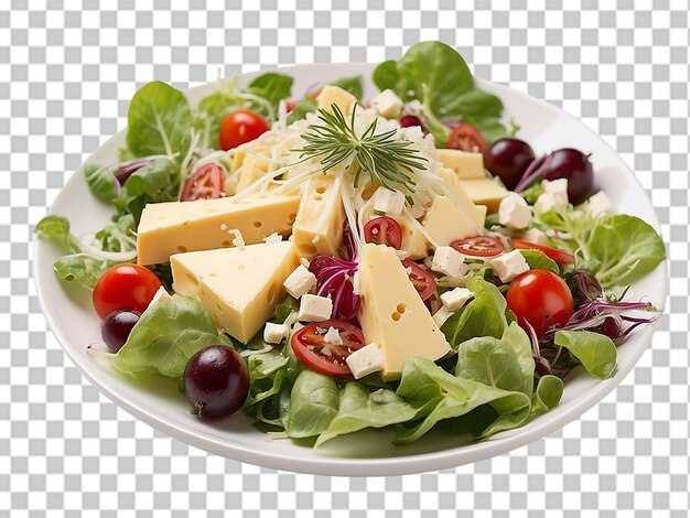 Ensalada adornada con queso