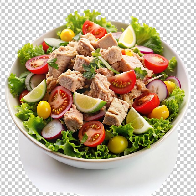 ensalada de atún aislada fondo transparente