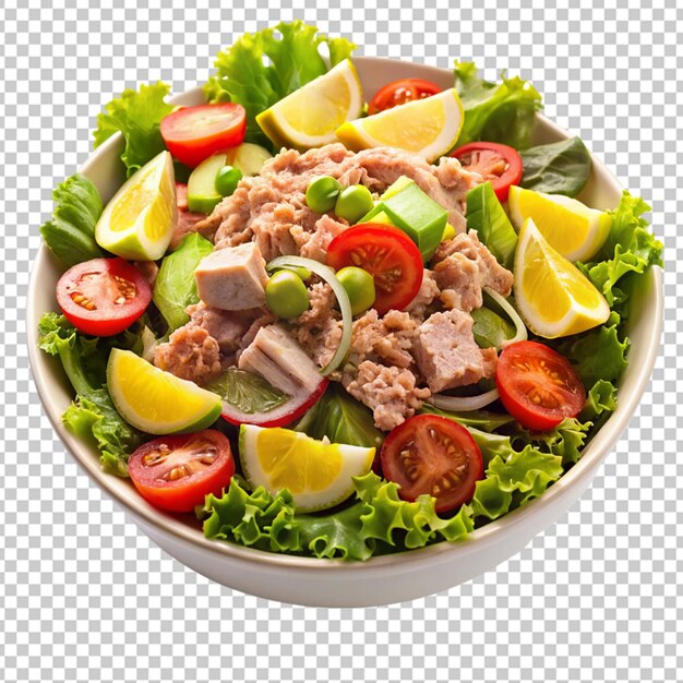 ensalada de atún aislada fondo transparente