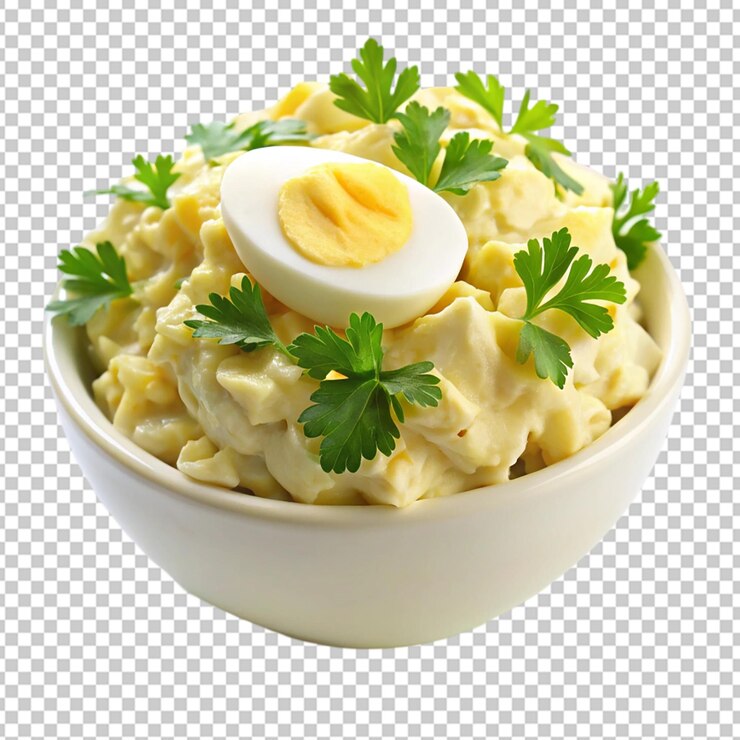 PSD ensalada de huevo aislada fondo transparente