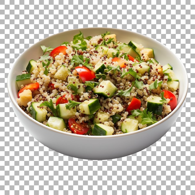 PSD ensalada de quinoa sobre un fondo transparente