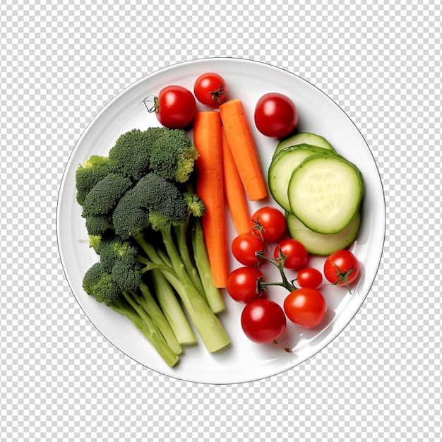 PSD ensalada de verduras aislada en blanco