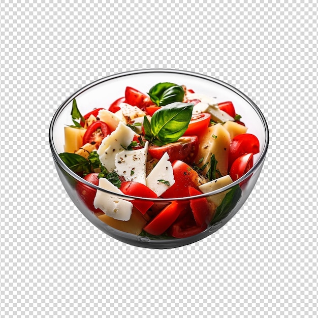 PSD ensalada de verduras aislada en blanco