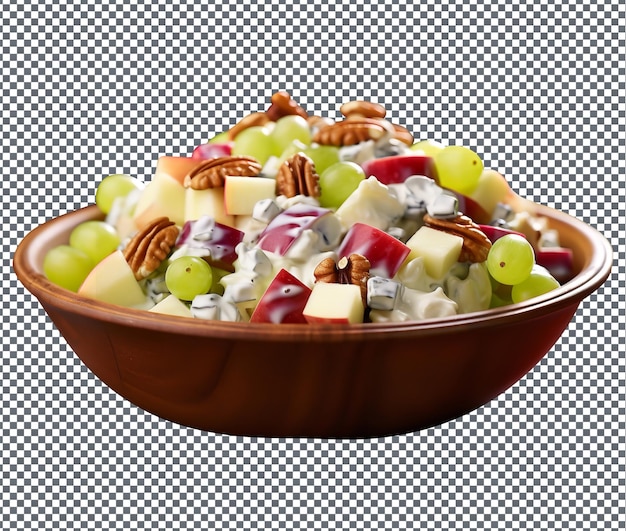 Ensalada waldorf tan deliciosa aislada sobre fondo transparente