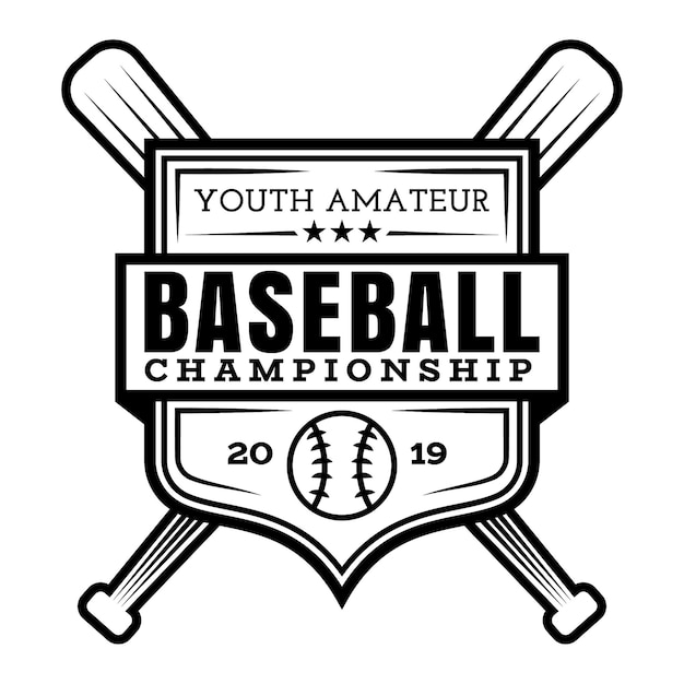Ensemble de badges de baseball et de logo
