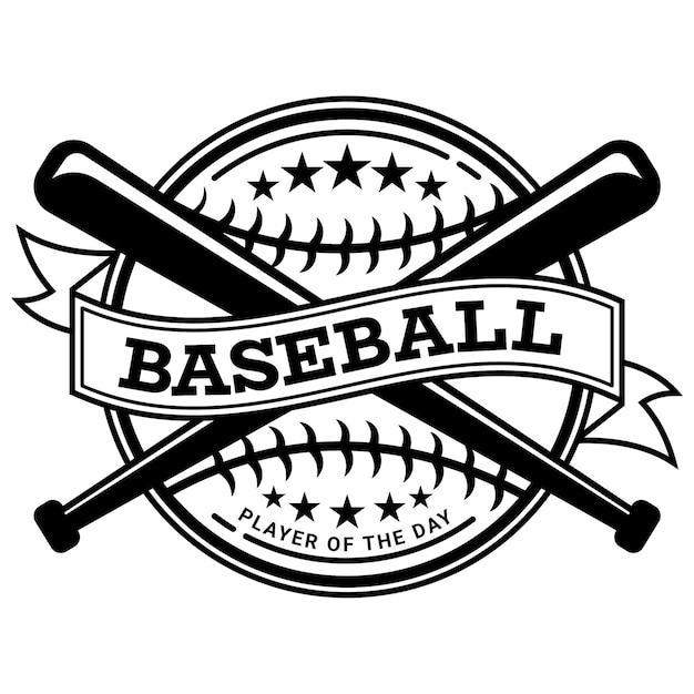 PSD ensemble de badges de baseball et de logo