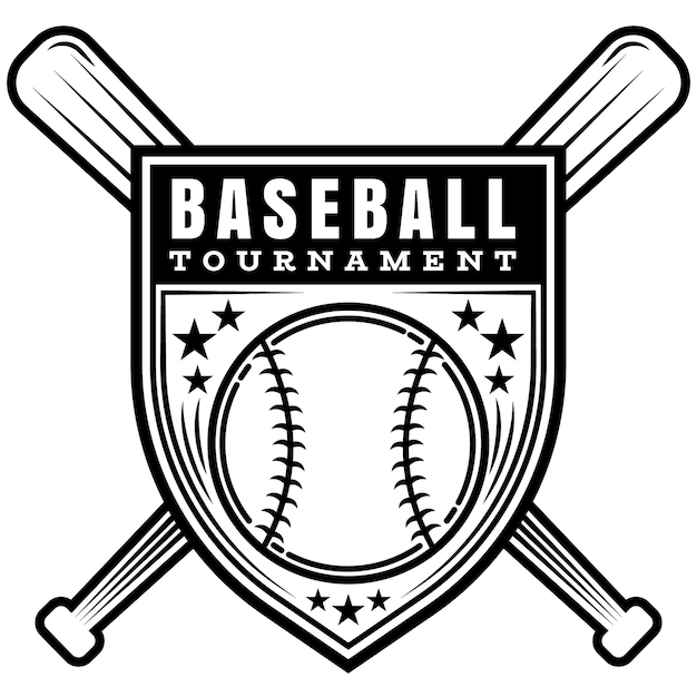 Ensemble de badges de baseball et de logo
