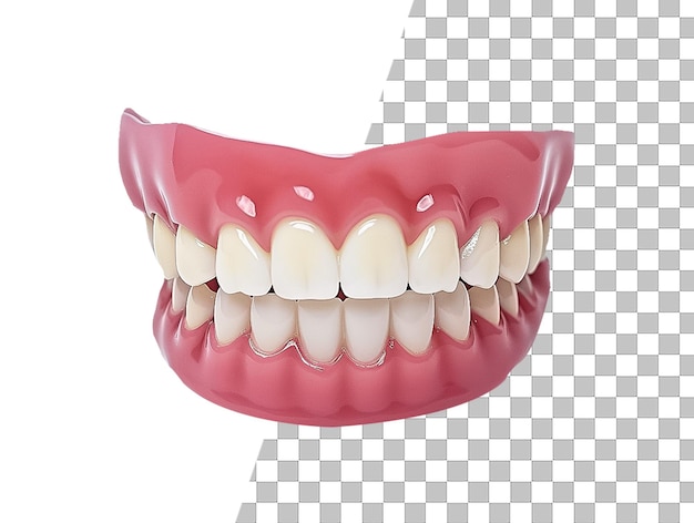 PSD un ensemble de dents avec fond transparent