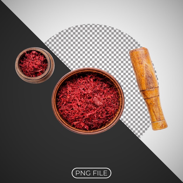 un ensemble d'épices et un bol de poivre rouge