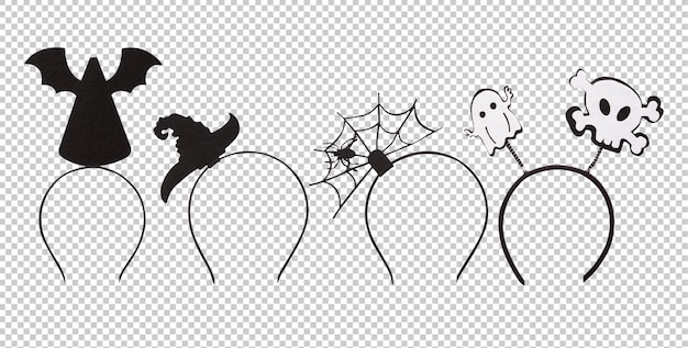 Ensemble de fichier Psd de découpe de bandeau fantôme Halloween