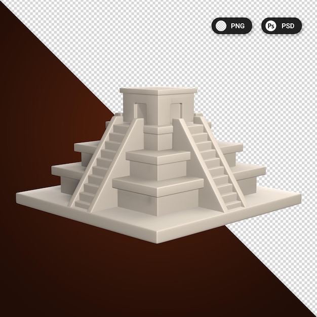 Ensemble d'icônes 3D Itza Cultural Artifacts pour la conception de bannières et d'UXUI