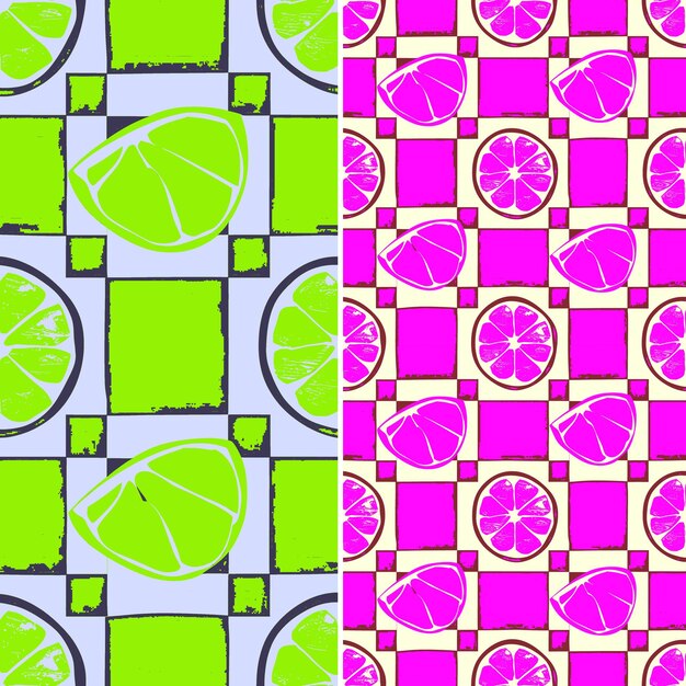 PSD un ensemble d'images de citrons et de limes