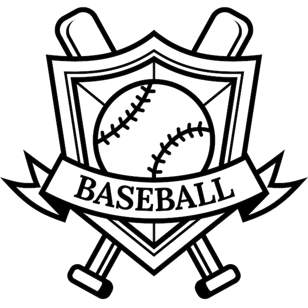Ensemble d'insignes imprimés avec des logos de baseball