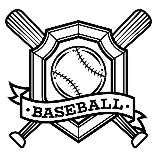 Ensemble d'insignes imprimés avec des logos de baseball