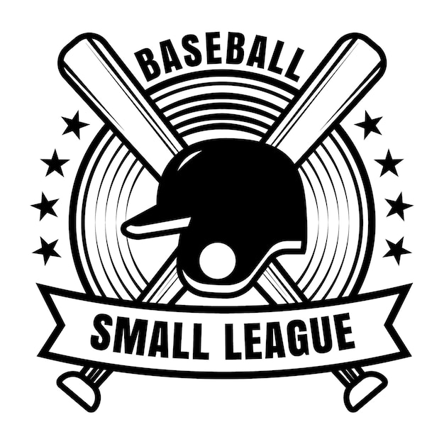 PSD ensemble d'insignes imprimés avec des logos de baseball